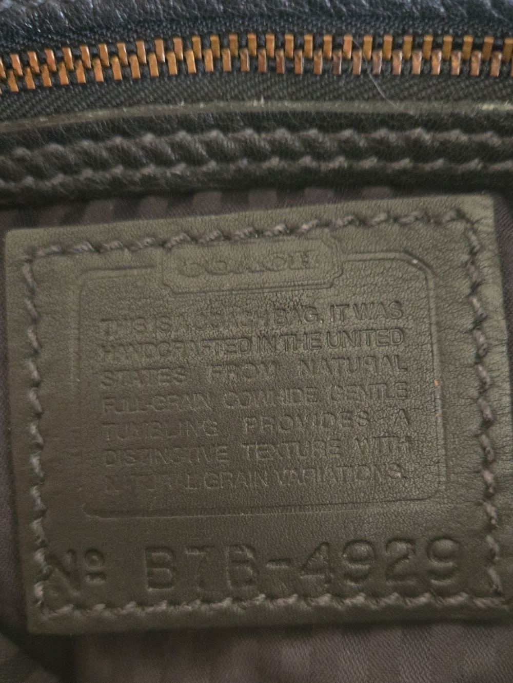 Coach Full-grain Leather Black Mini Crossbody Bag. Made In The USA. - Picture 8 of 11